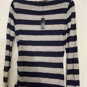 NWT James Perse Boat Neck Ruched Shirt